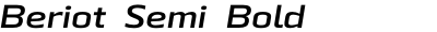 Beriot Semi Bold Expanded Italic